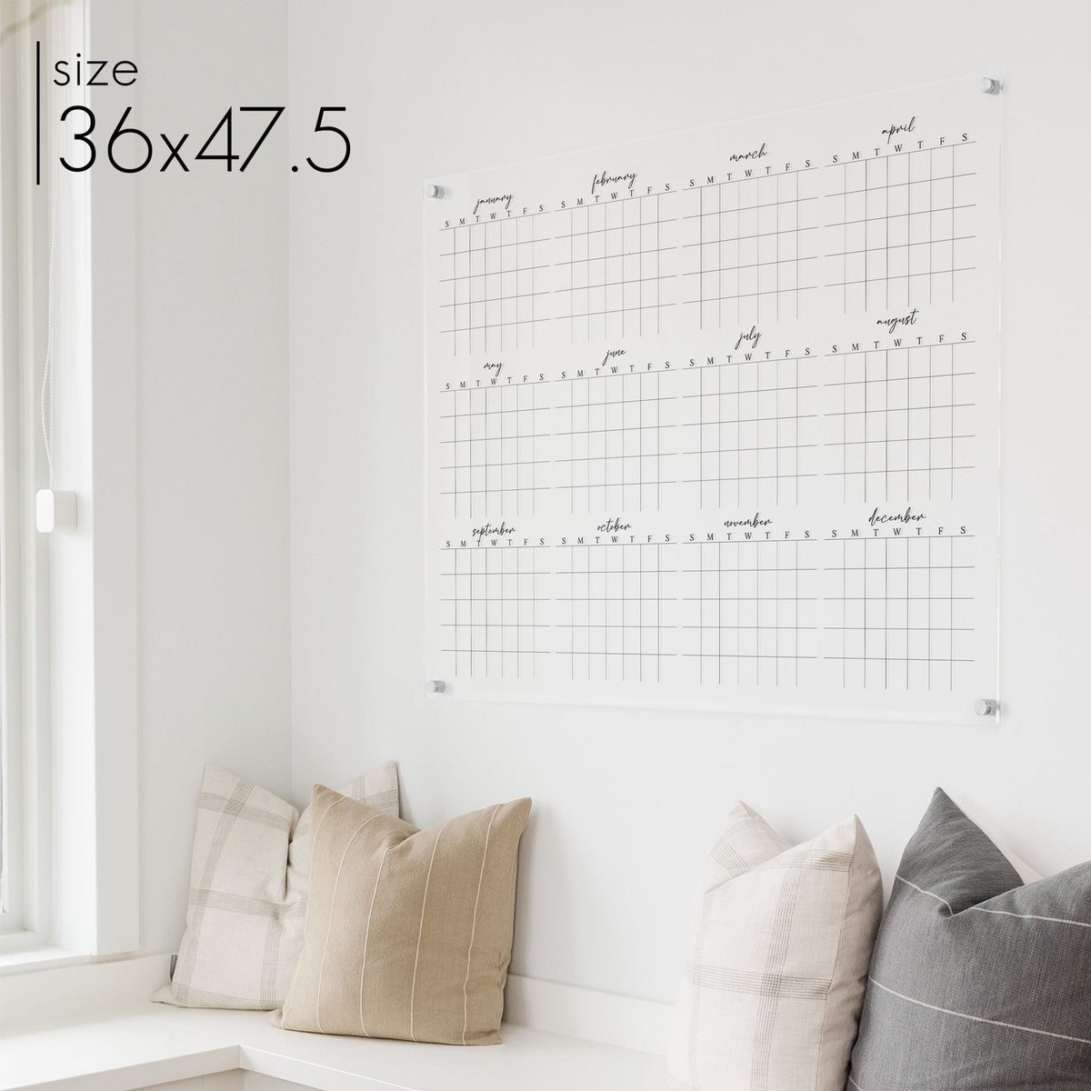 Acrylic Yearly Calendar | Horizontal Pennington, photo 10 of 10