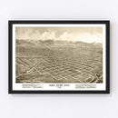 Vintage Map of Salt Lake City, Utah 1875