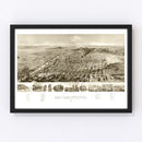 Vintage Map of Salt Lake City, Utah 1891