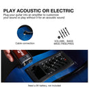 38" Acoustic Electric Guitar All wood Cutaway Beginner Guitar Package with 4-Band EQ Case, Strap, Picks, Tune