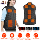 Heated Vest Electric USB Jacket Men Women Heating Coat Thermal Body Warmer Wear with 3 Temperature Levels