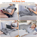 36.6x22in Electric Heating Wrap for Neck Shoulder Fast Heating Pad Mat Heated Neck Wrap for Back Pain Relief with 6 Temperature Settings 4 Timer Modes