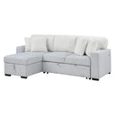 Ford - Reversible Pull Out Sofa Bed - Light Gray by HouseOfZazla