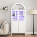 Modern Tech Inspired Dome Cabinet With LED Lighting by HouseOfZazla