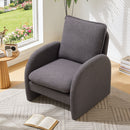 Modern Sherpa Upholstered Accent Chair, Comfortable Living Room Armchair, Lounge Chair For Bedroom, And Office by HouseOfZazla