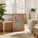 Twilight Leaves in a Pale Blue Vase