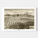 Vintage Map of Azusa, California 1887