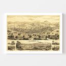 Vintage Map of Healdsburg, California 1876