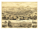 Vintage Map of Healdsburg, California 1876