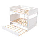Bunk Bed With Twin Size Trundle, Guardrails by Unique Piece Furniture