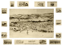 Vintage Map of Lakeport, California 1888