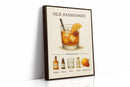 Old Fashioned Cocktail Recipe Art Print