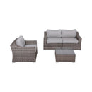 Outdoor Wicker Conversation Set With Cushions, All Weather by HouseOfZazla
