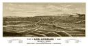 Vintage Map of Los Angeles, California 1877