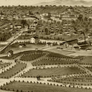 Vintage Map of Los Angeles, California 1877