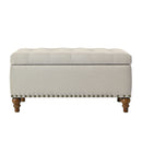 Upholstered Ottoman With Storage And Rivet Trim by Unique Piece Furniture