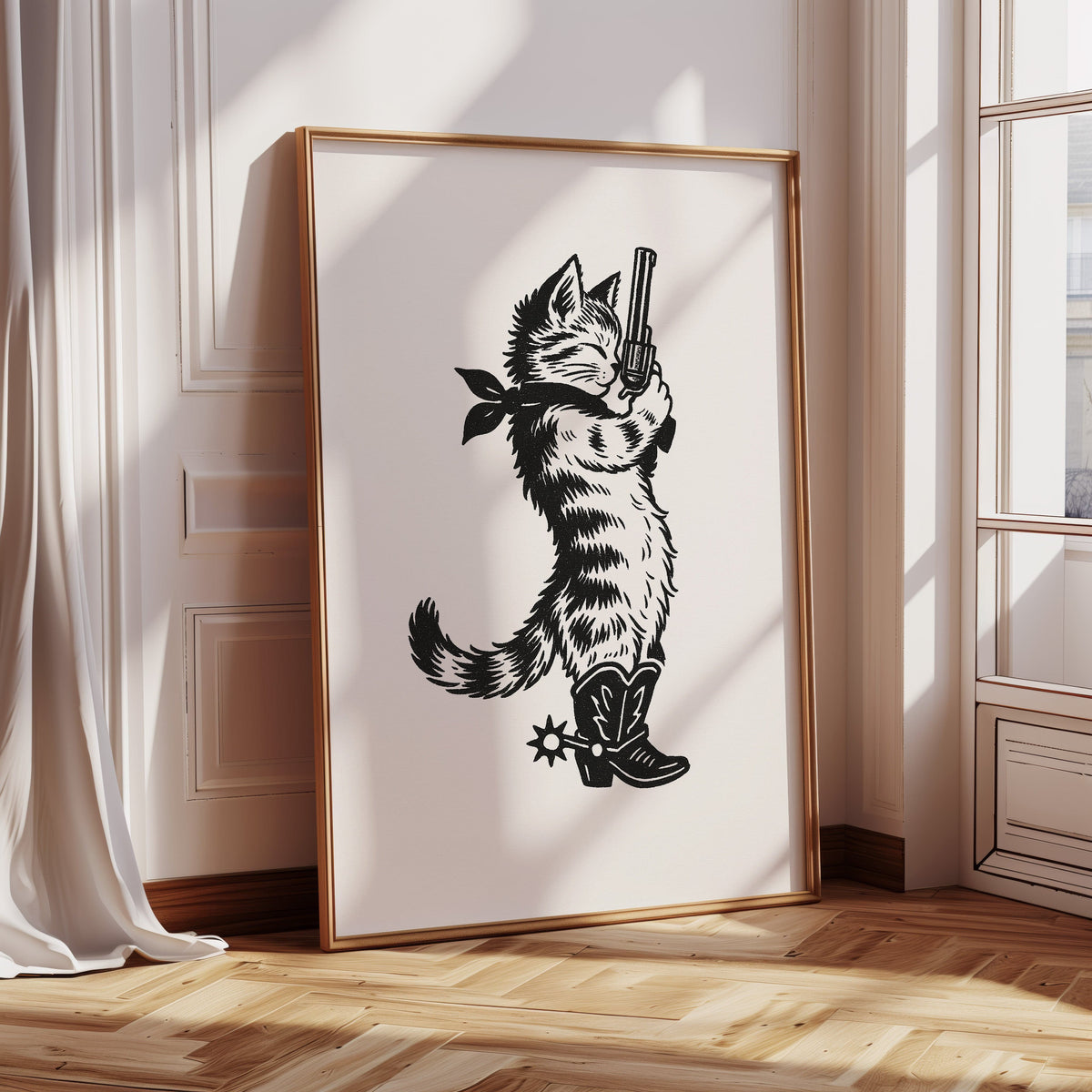 Purrpare for Trouble – Cowboy Cat Sheriff Print, photo 9 of 19