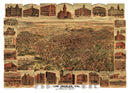 Vintage Map of Los Angeles, California 1891