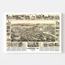 Vintage Map of Placerville, California 1888