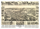 Vintage Map of Placerville, California 1888