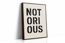 Notorious Bold Stencil Typography Print