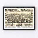 Vintage Map of Placerville, California 1888