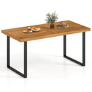 Acacia Wood Dining Table for 6 People Wooden Rectangular Table by LJGDeals