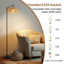 Arc Floor Lamp 63 Inches Tall Pole Lamp with Hanging Lampshade-Black by LJGDeals