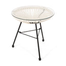 Nusa Modern Rattan Side Table With Tempered Glass Top by HouseOfZazla