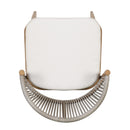 Outdoor Bar Height Metal Frame Counter Stools with Scallop-Shaped Backrest & Water-Resistant Cushions by HouseOfZazla