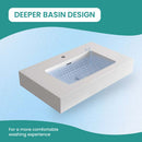 Glossy White Integrated Solid Surface Basin by HouseOfZazla