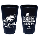 Philadelphia Eagles Super Bowl LIX NFC Champions Silicone Pint Glass by Dynasty Sports & Framing