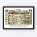Vintage Map of San Jacinto, California 1886