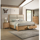 1 Piece 2 Drawer Nightstand - Natural Wood by HouseOfZazla