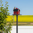 79.92in Bird House Pole Kit Height Adjustable Bird Feeder PoleÊMount Kit Heavy Duty Bird House Pole Set with 5 Prongs Base for Bird House Bird Feeder