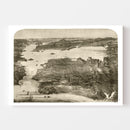Vintage Map of San Francisco, California 1868