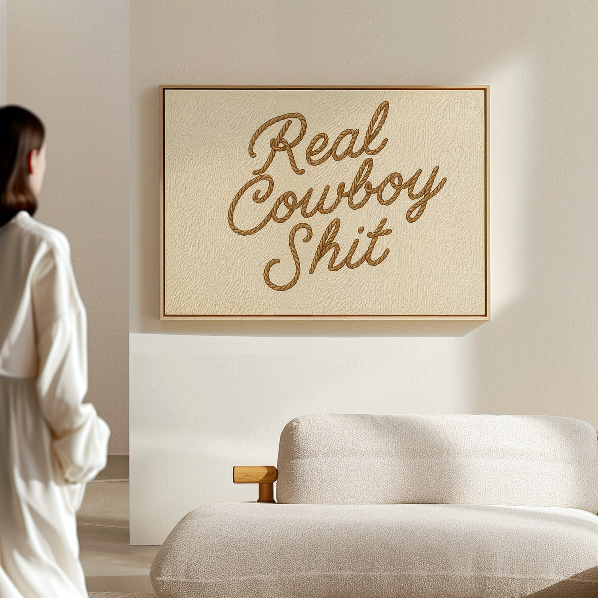 Poster Real Cowboy Sh*t Western Typography Wall Art Rope Script Rustic Ranch Home Decor, photo 7 of 16
