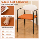 Modern Dining Chairs Set of 2 with Padded Seat and Curved Back