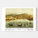 Vintage Map of San Francisco, California 1884