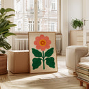 Sunny Bloom in Coral and Green