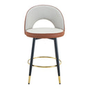 Upholstered Rotatable Bar Chair With Metal Legs For Dining Room by HouseOfZazla