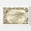 Vintage Map of Santa Barbara, California 1898