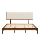 King Size Solid Dry Bamboo Wood 12" Platform Bed With Adjustable Bamboo Headboard - Brown by HouseOfZazla