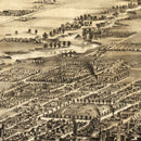 Vintage Map of San Jose, California 1869