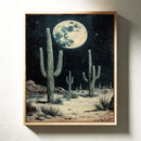 Desert Moonlight – Southwestern Nightscape Wall Art by Kooly