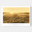 Vintage Map of San Jose, California 1875