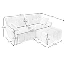Sofa Set With Ottoman And Pillows, Textured, High Resilience Cushions by HouseOfZazla