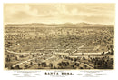 Vintage Map of Santa Rosa, California 1876
