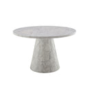 Kacey - Natural Engineered Stone Round Dining Table - Stone Gray by Unique Piece Furniture