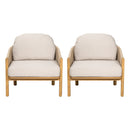 Grotta Outdoor Wood Club Chair Set of 2 by HouseOfZazla